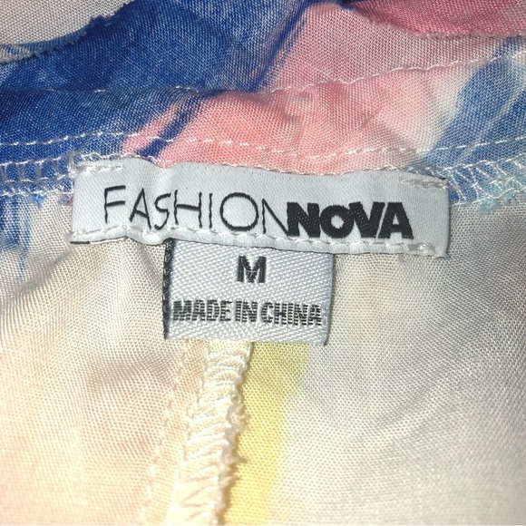 FASHION Nova Striped Halter Spaghetti Strap Coverup M Maxi High Slits - Picture 8 of 10